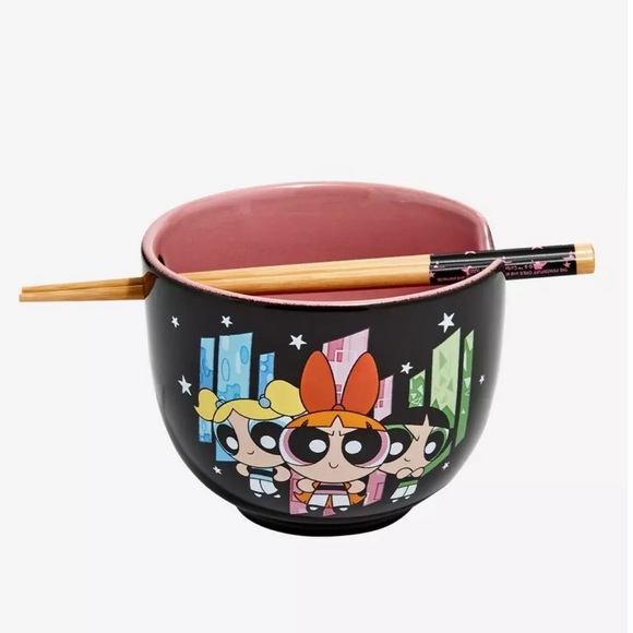 The Powerpuff Girls Panel Portraits 20oz Ramen Bowl/w Chopsticks New in Package - Picture 5 of 5